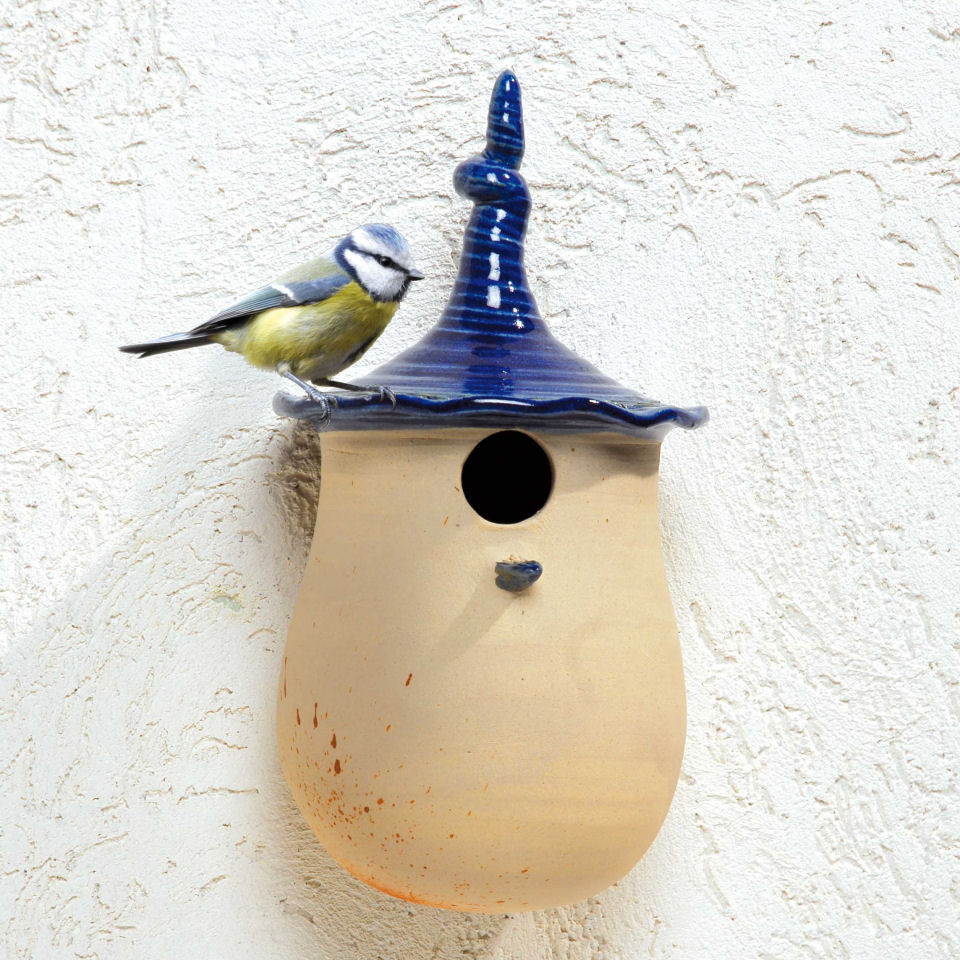 Vogelhaus aus Keramik, Nistkasten für kleine Vogelarten