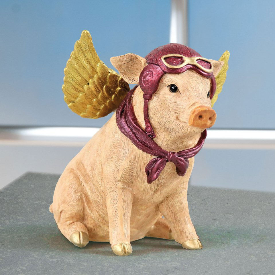 Glücksschwein-Spardose, lustiges Sparschwein mit Flügeln